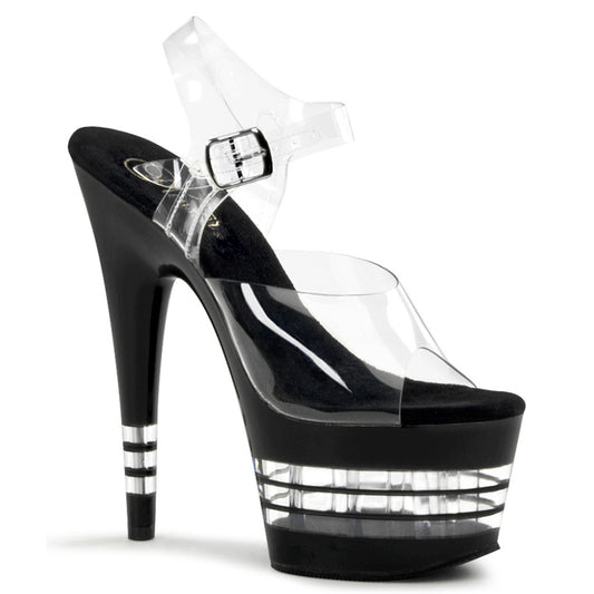 Pleaser Sandali da donna ADORE-708LN CLR / BLK