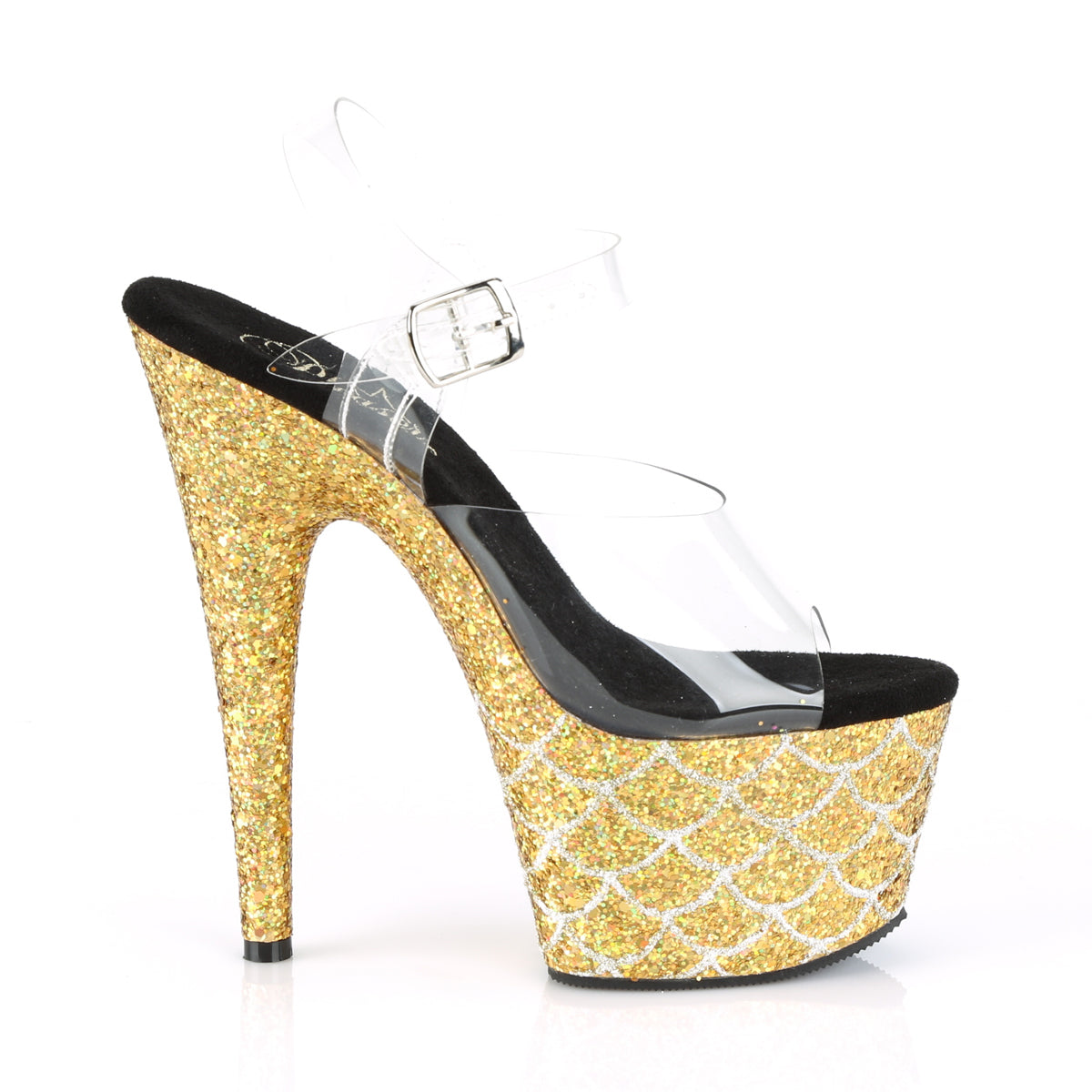 Pleaser Sandali da donna ADORE-708mslg CLR / GOLD multi glitter