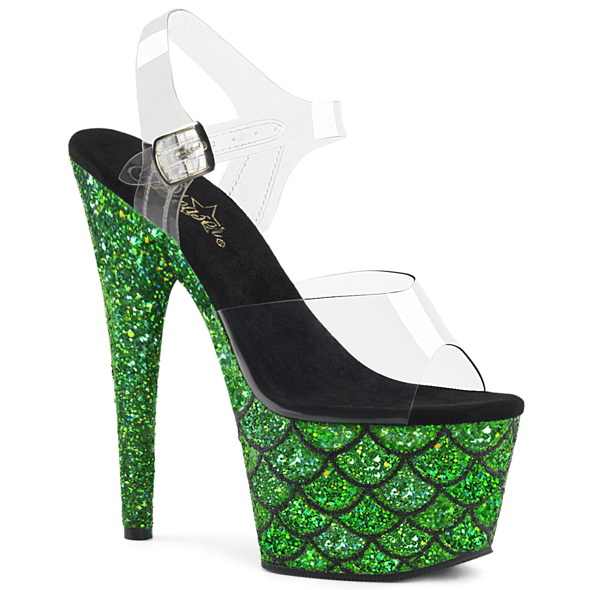 Pleaser Sandali da donna ADORE-708mslg CLR / Green Multitter