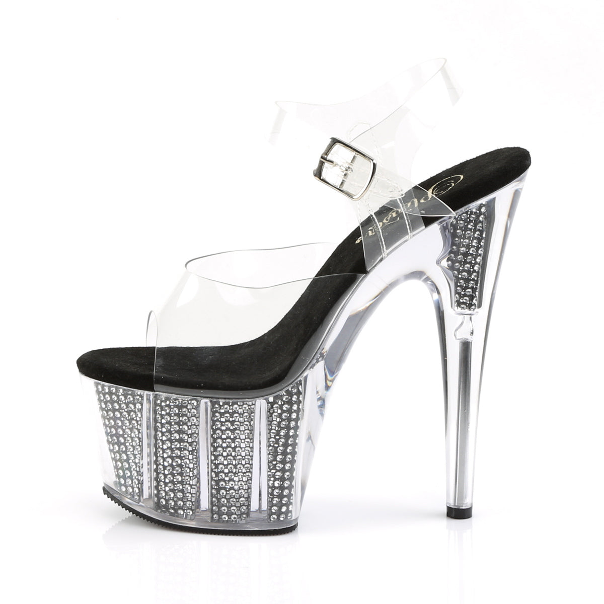Pleaser Sandali da donna ADORE-708SRS CLR / BLK SRS