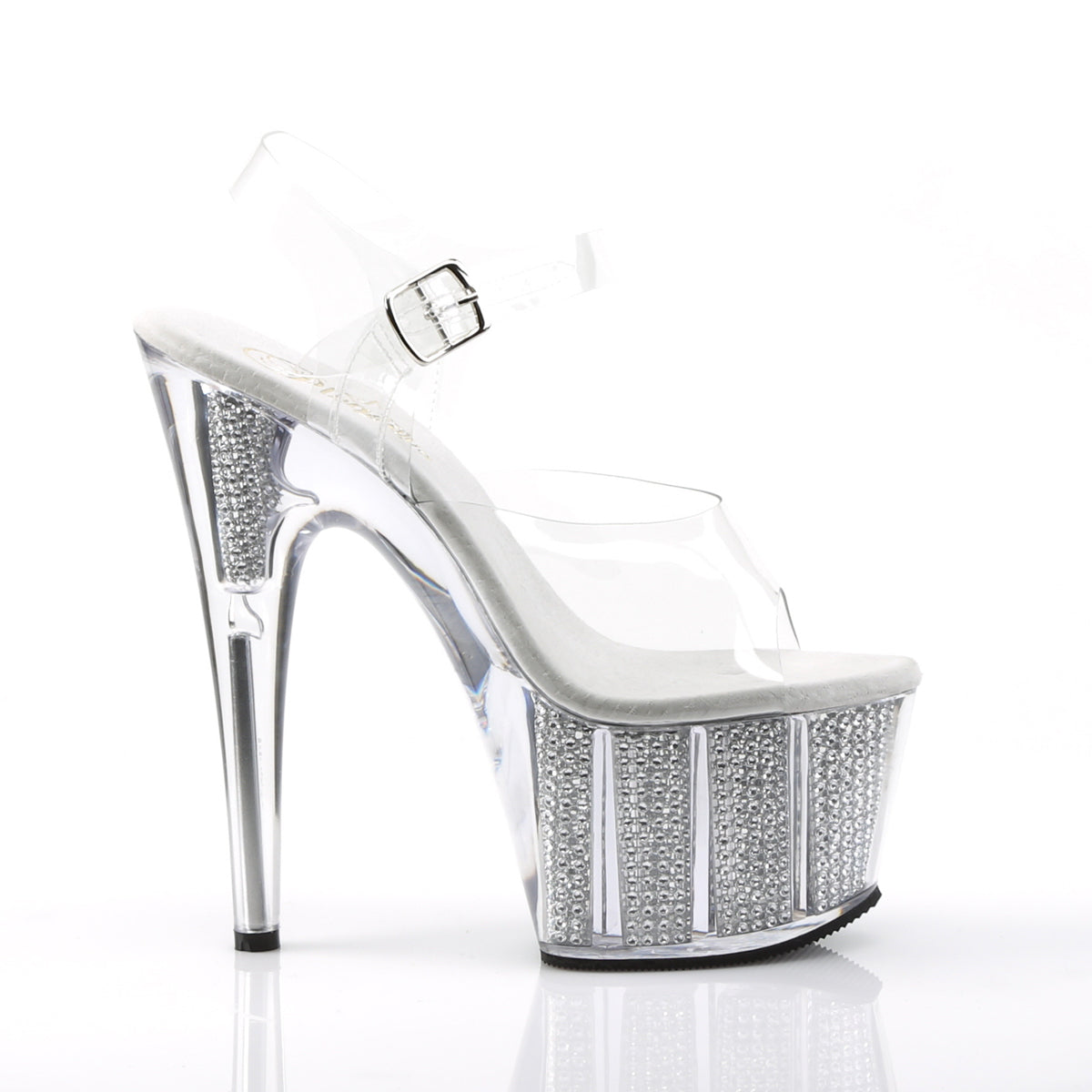 Pleaser Sandali da donna ADORE-708SRS CLR / SLV SRS