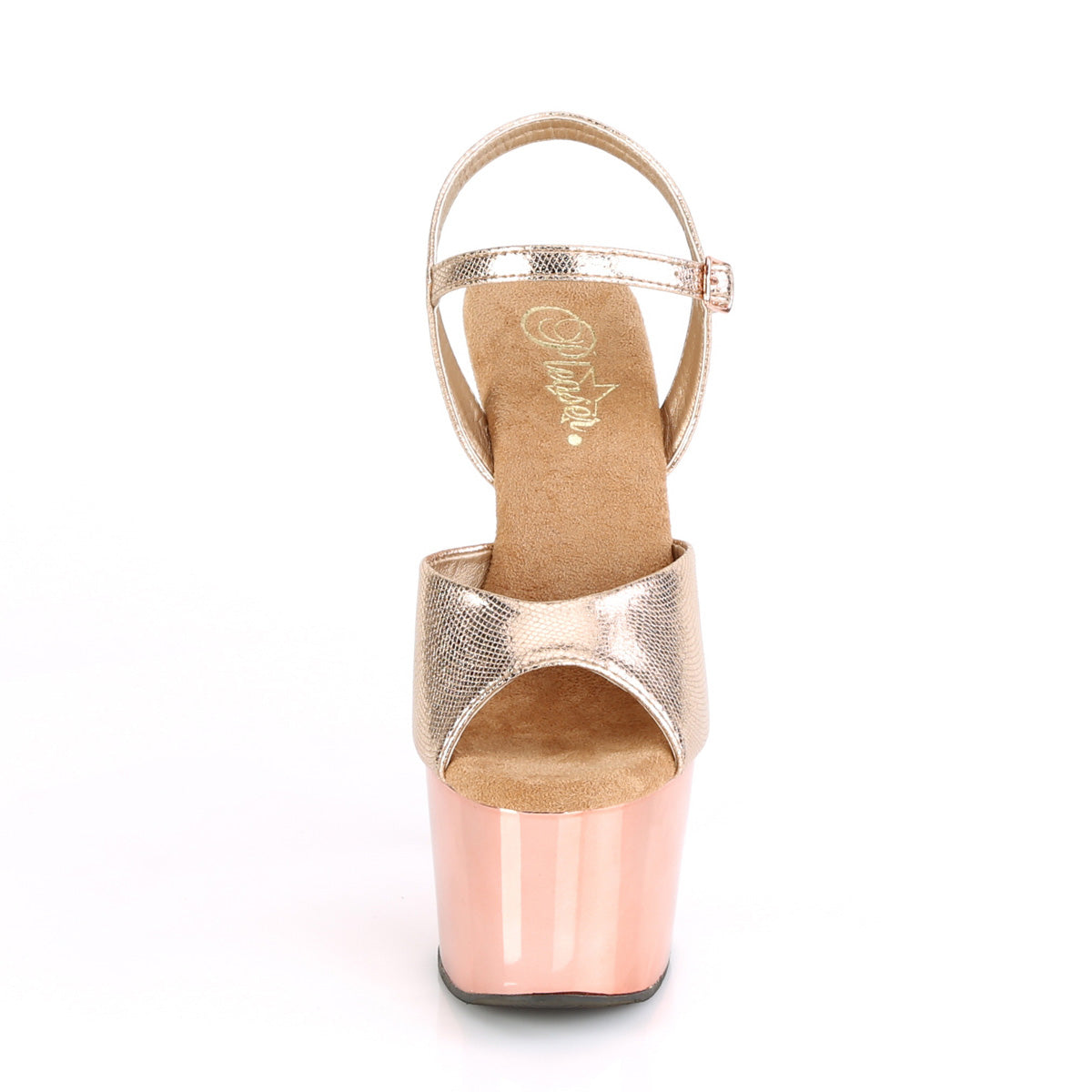 Pleaser Sandali da donna ADORE-709 oro rosa con texture metallizzato / rosegold cromato