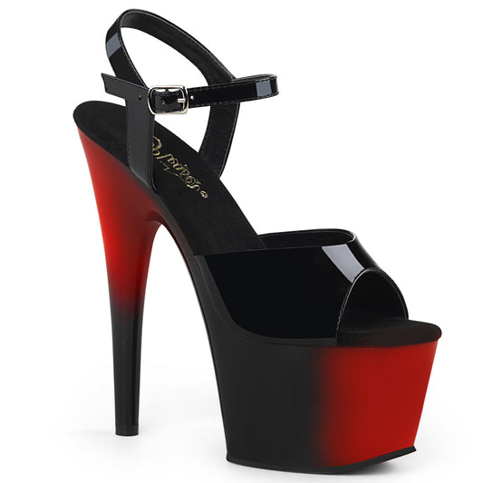 Pleaser Sandali da donna ADORE-709BR BLK PAT / RED-BLK