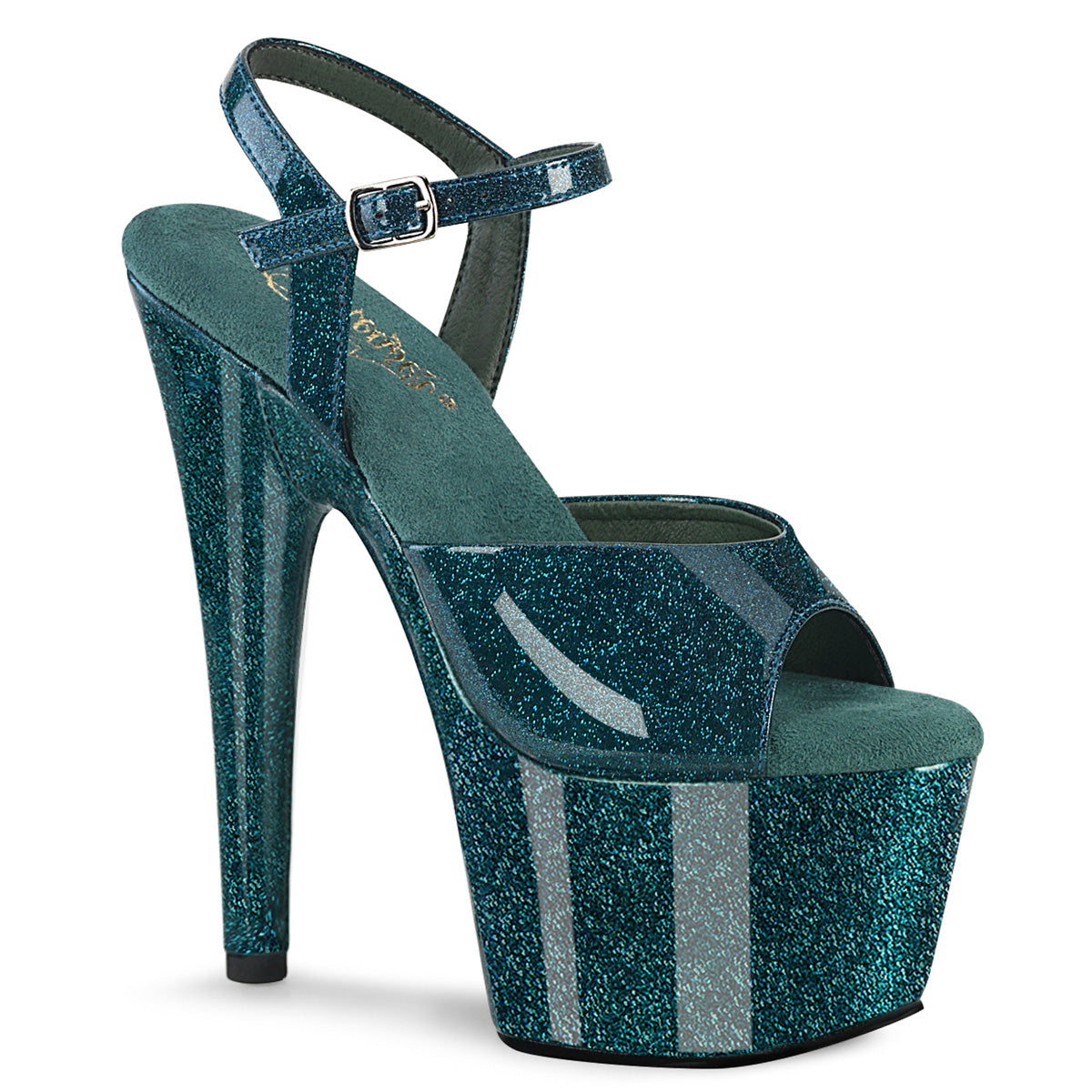 Pleaser ADORE-709GP Teal glitter pat/m