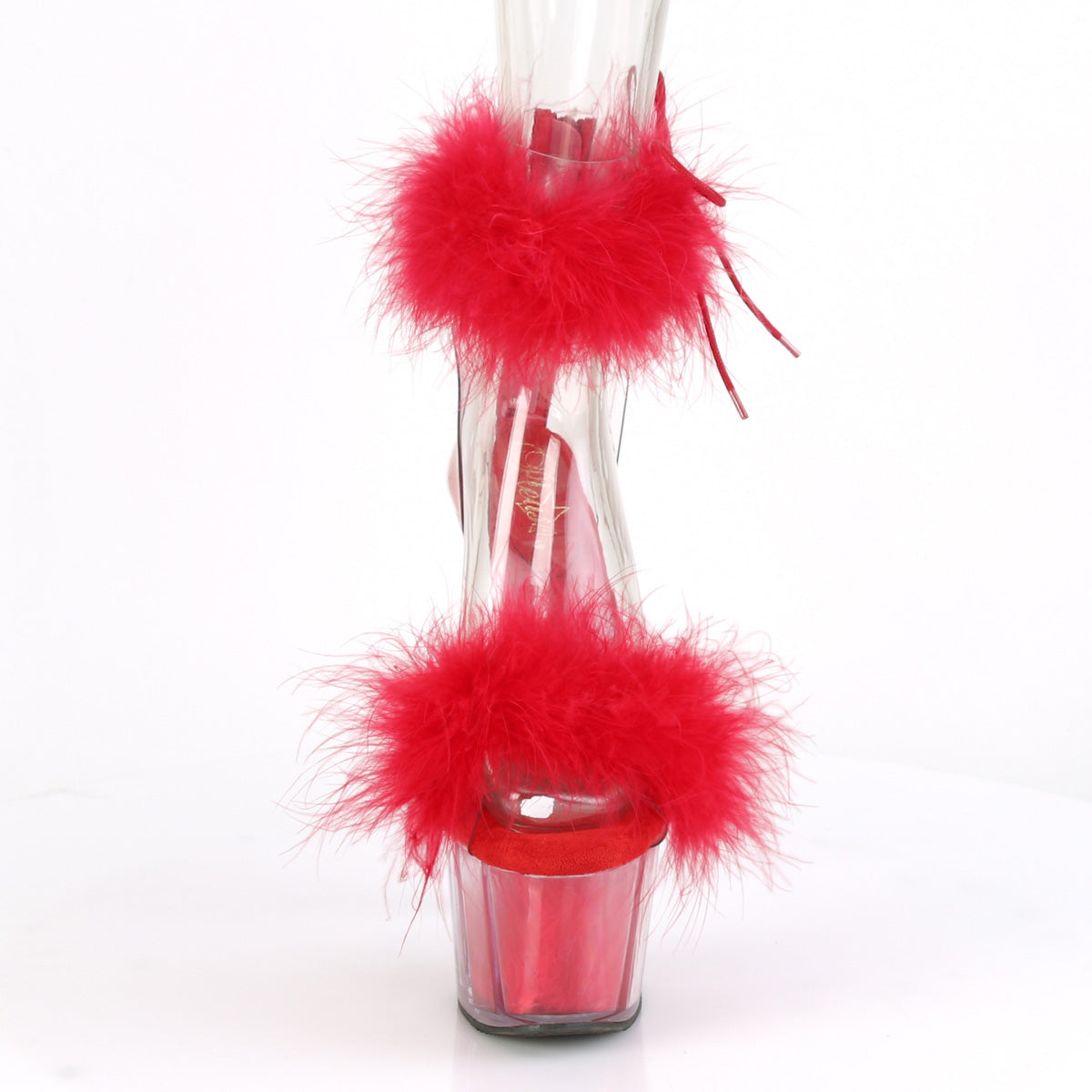 Pleaser Sandali da donna ADORE-724F Pelliccia CLR-RED / Pelliccia rossa