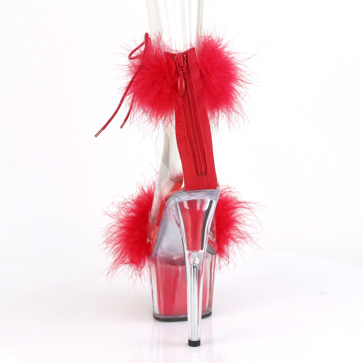 Pleaser Sandali da donna ADORE-724F Pelliccia CLR-RED / Pelliccia rossa