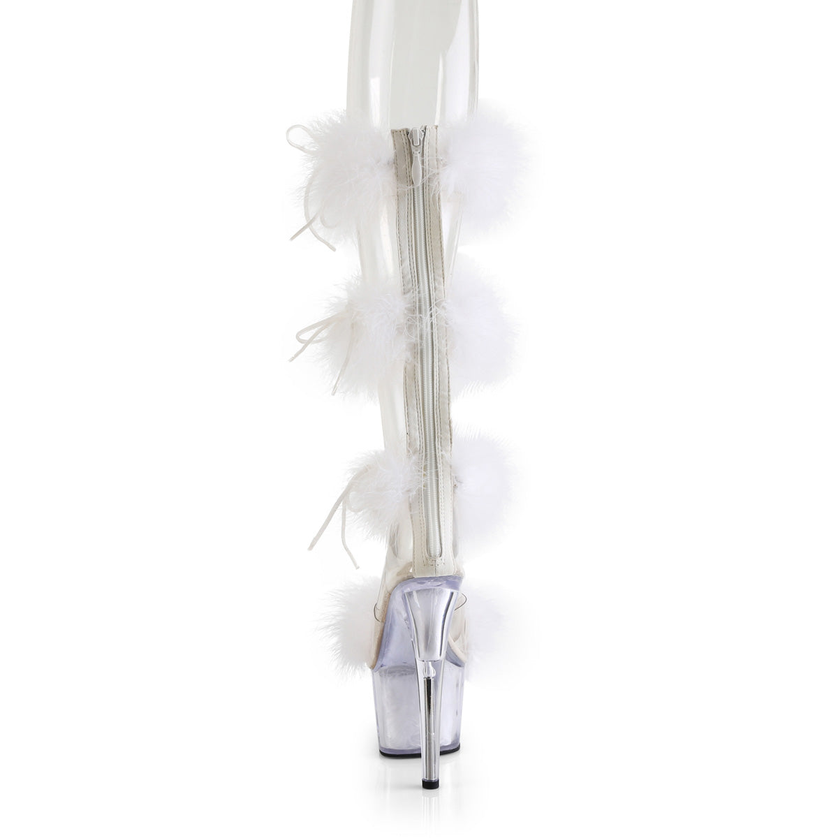 Pleaser ADORE-728f clr-wht pelliccia/m