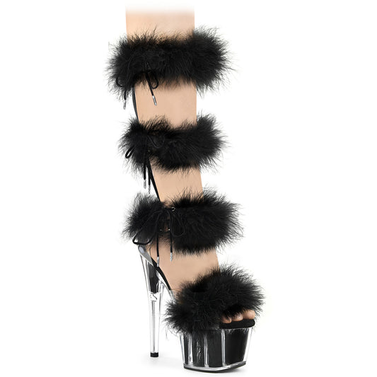 Pleaser   ADORE-728f clr-blk pelliccia/m