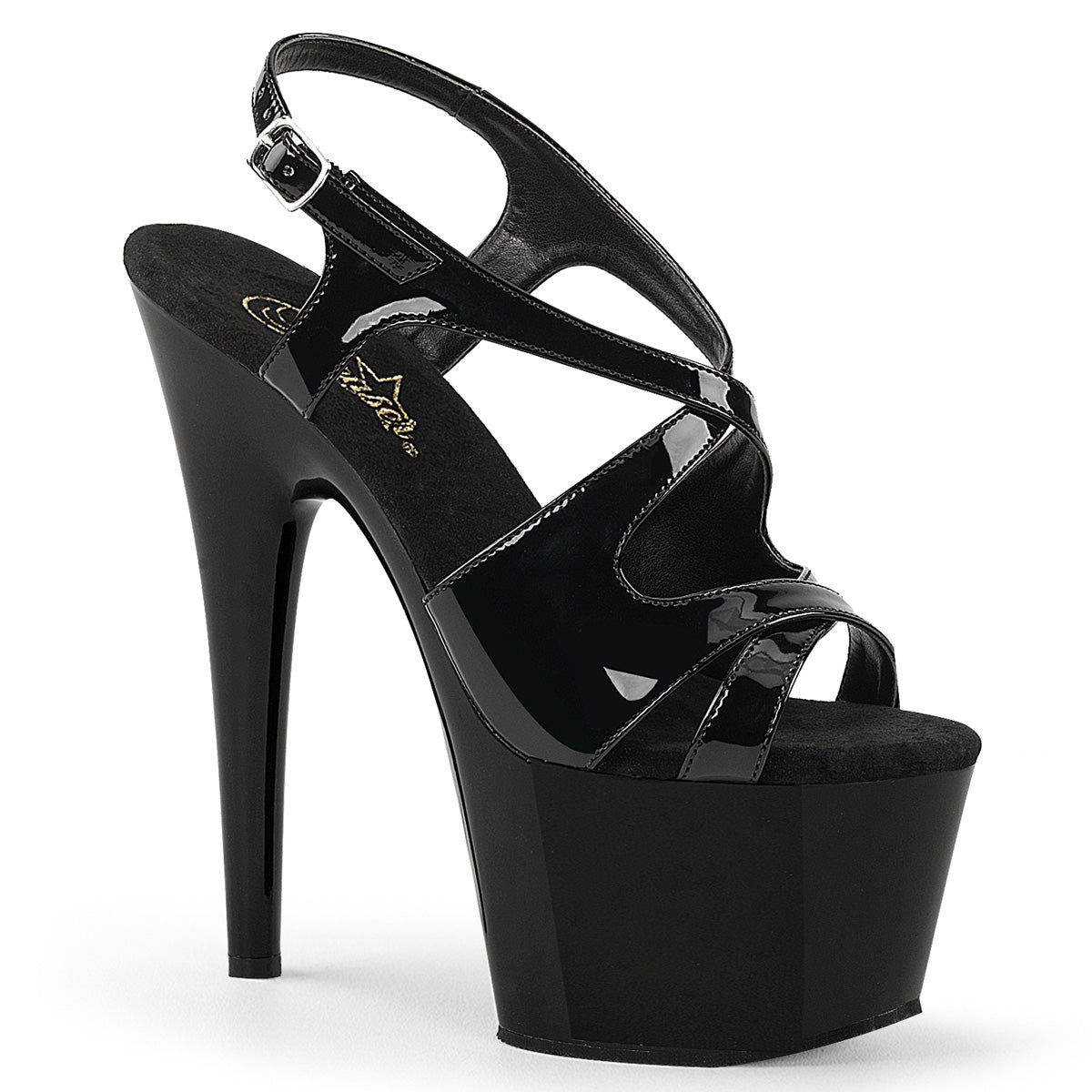 Pleaser Sandali da donna ADORE-730 BLK PAT / BLK