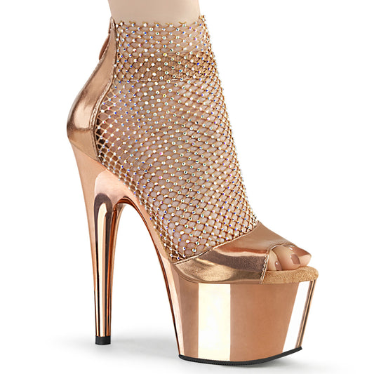 Pleaser Sandali da donna ADORE-765RM R.Gold Metallic PU-RS MEH / R.GOLD Chrome
