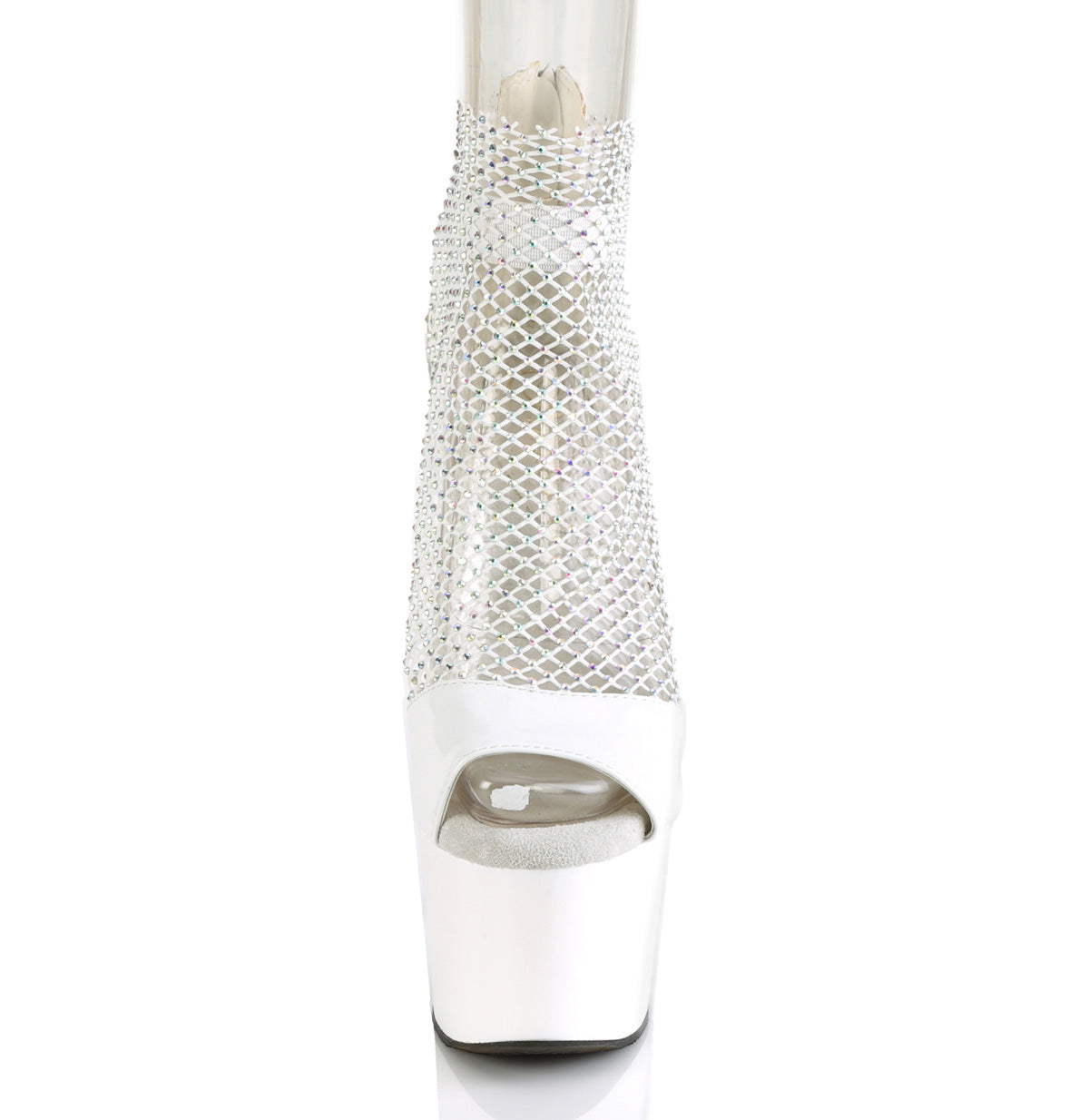 Pleaser Sandali da donna ADORE-765rm Wht Pat-RS Mesh / Wht
