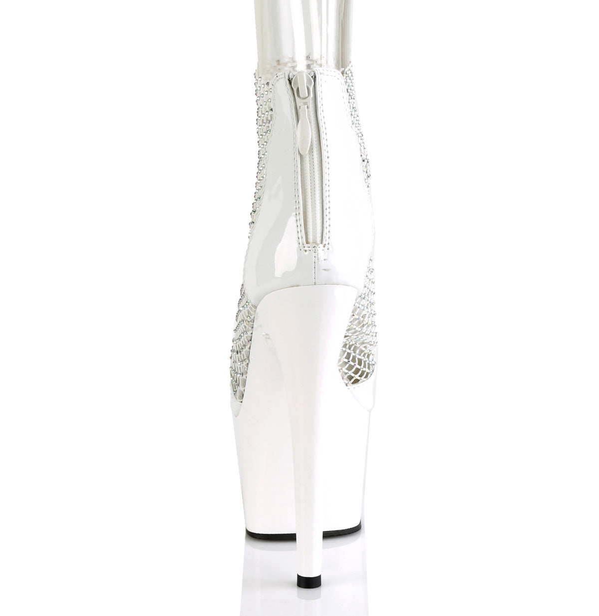 Pleaser Sandali da donna ADORE-765rm Wht Pat-RS Mesh / Wht