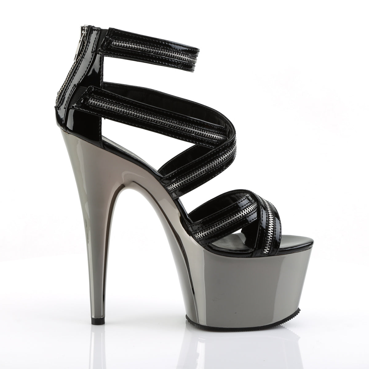 Pleaser Sandali da donna ADORE-767 BLK / Peltro Chrome