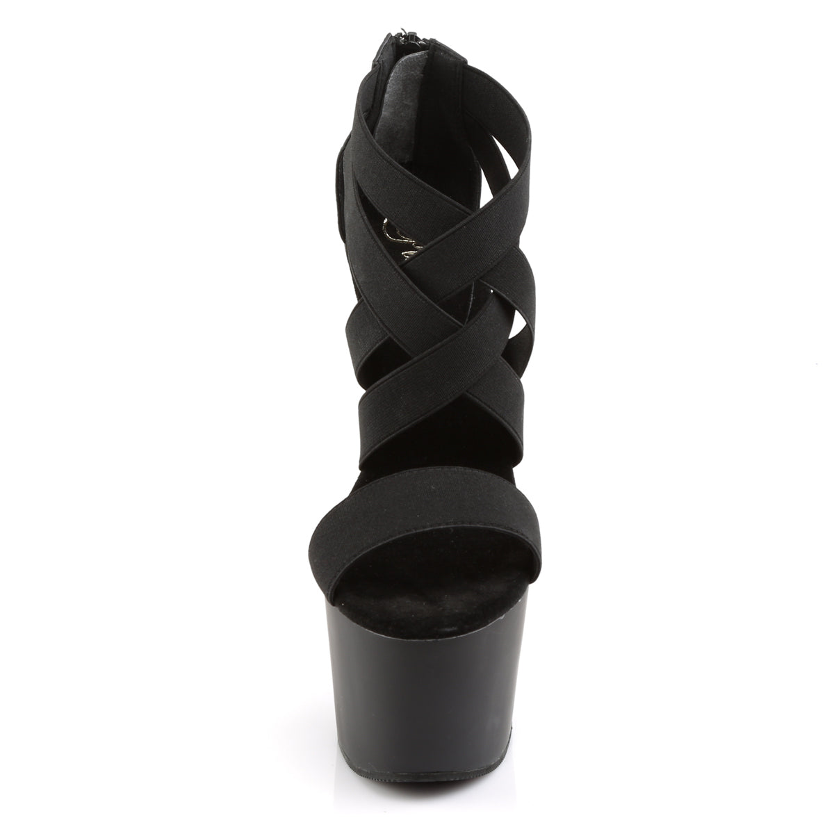 Pleaser Sandali da donna ADORE-769 BLK Elastic Band-Ecox Leather / Blk Matte