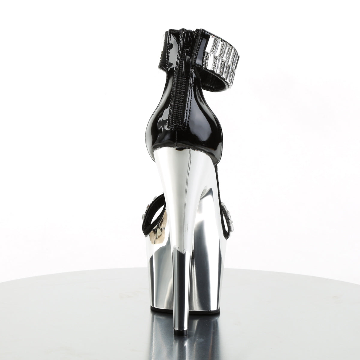Pleaser Sandali da donna ADORE-769rs BLK / SLV Chrome