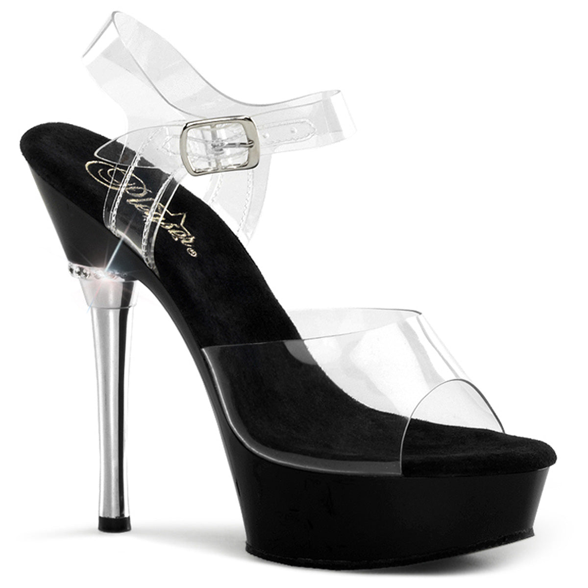 Pleaser Sandali da donna ALLURE-608 CLR / BLK