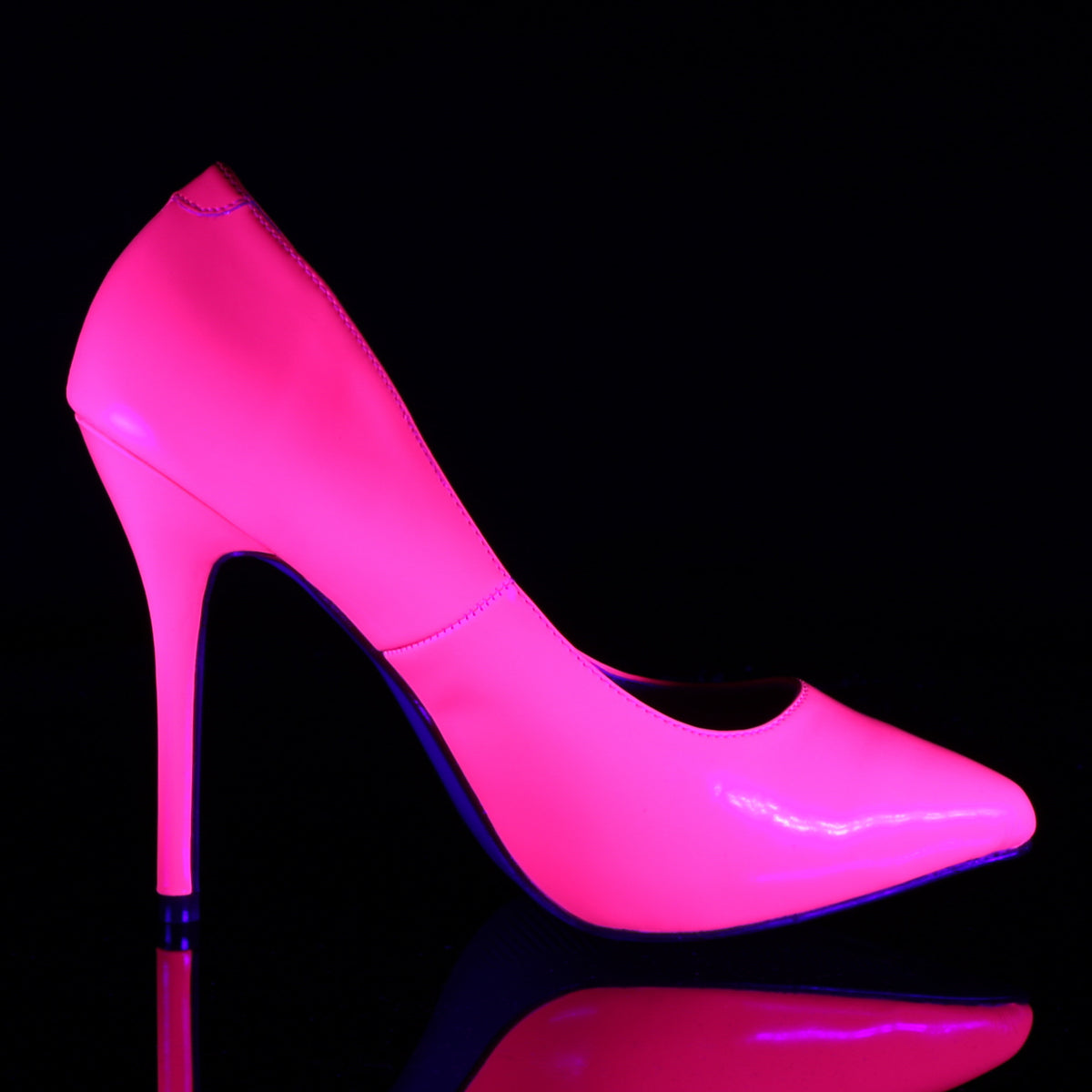 Pleaser Pompe da donna AMUSE-20 Pat al neon fucsia