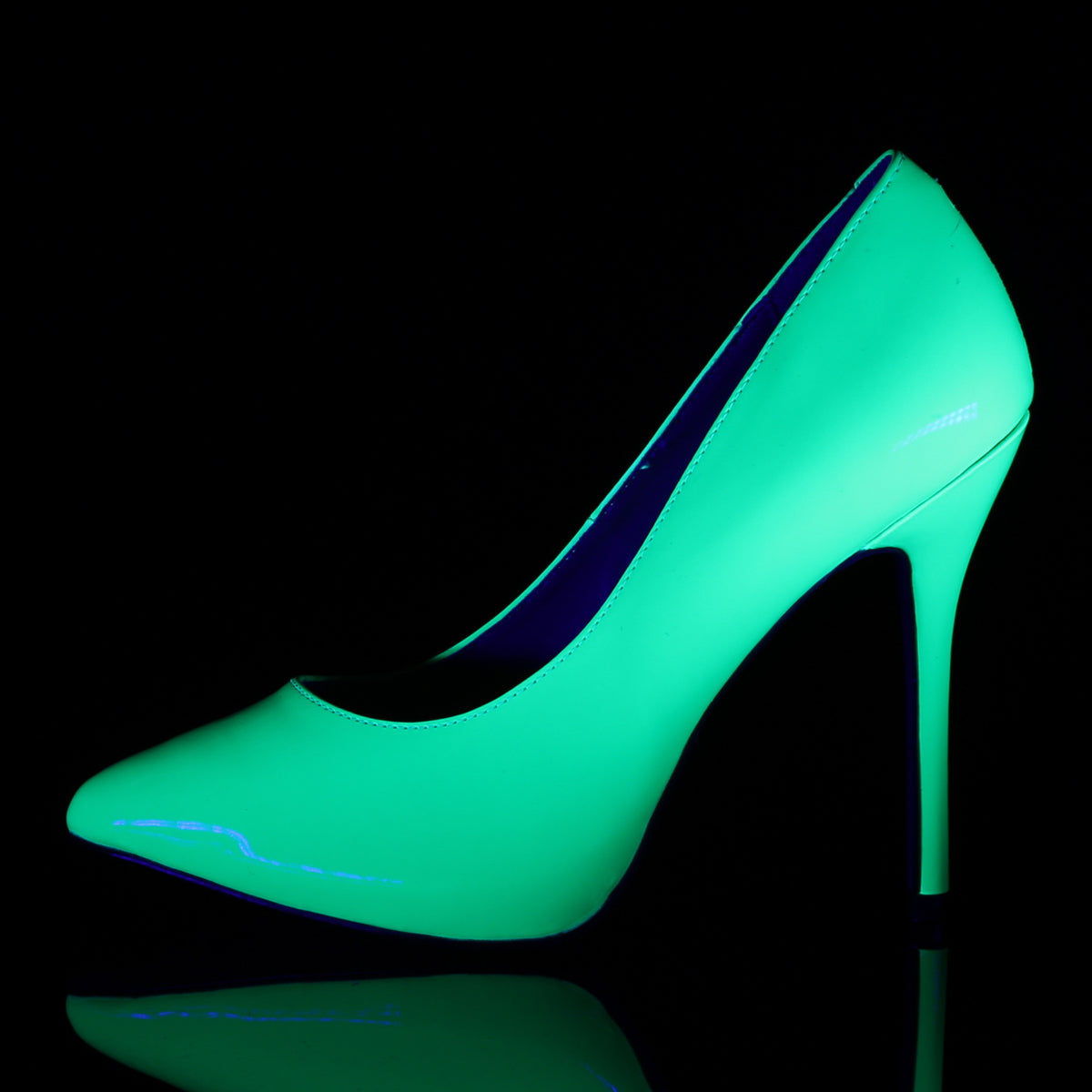 Pleaser Pompe da donna AMUSE-20 Pat NEON Green