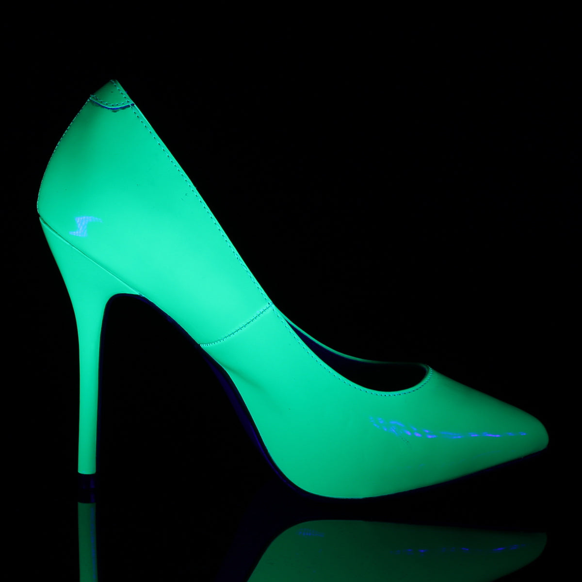 Pleaser Pompe da donna AMUSE-20 Pat NEON Green