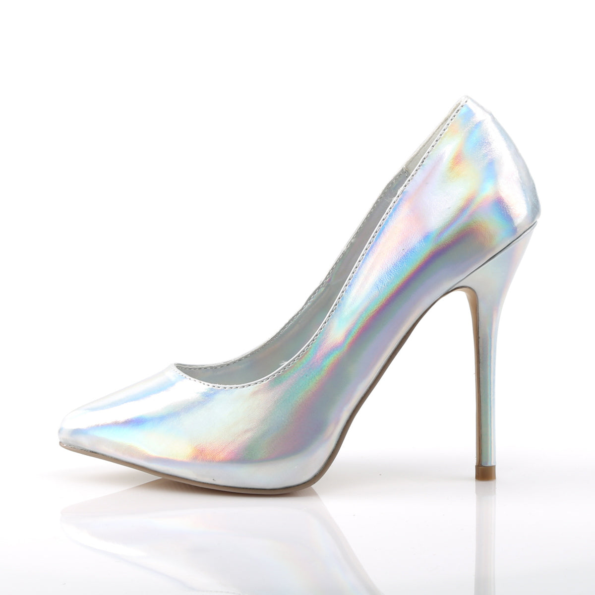 Pleaser Pompe da donna AMUSE-20 SLV Hologram PU