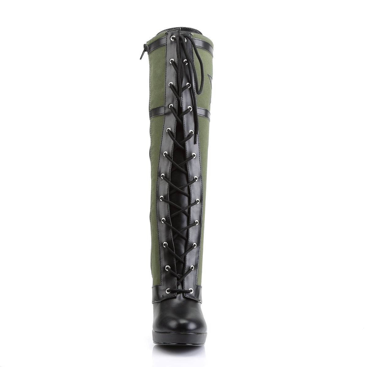 Funtasma Stivali da donna ARENA-2022 BLK PU-Army Green Canvas