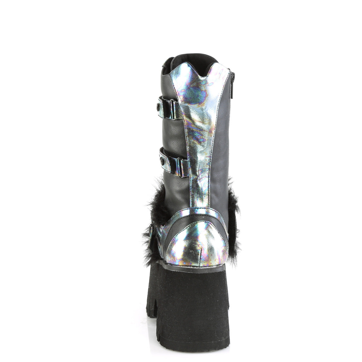 DemoniaCult Boots ASHES-120 Blk Vegan Le Green Multi Oil