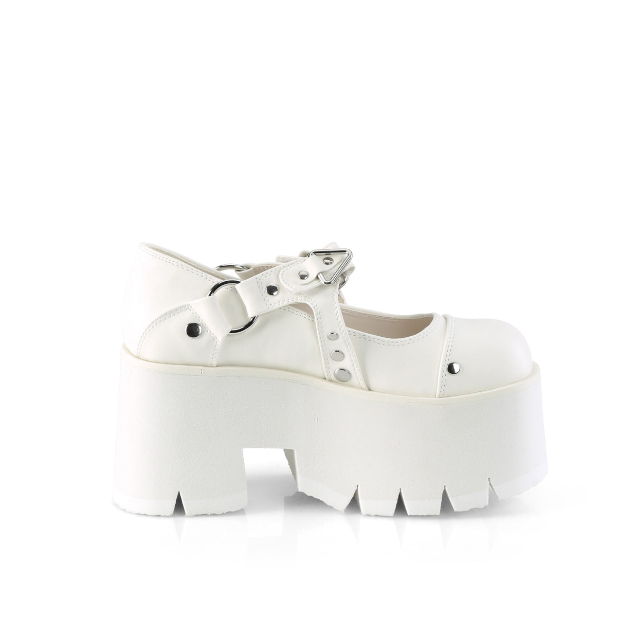 DemoniaCult Pompe ASHES-33 pelle vegana WHT