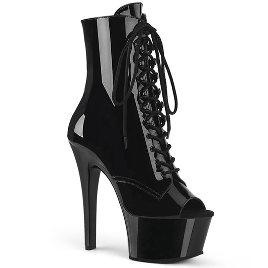 Pleaser Stivaletti da donna ASPIRE-1021 BLK PAT / BLK