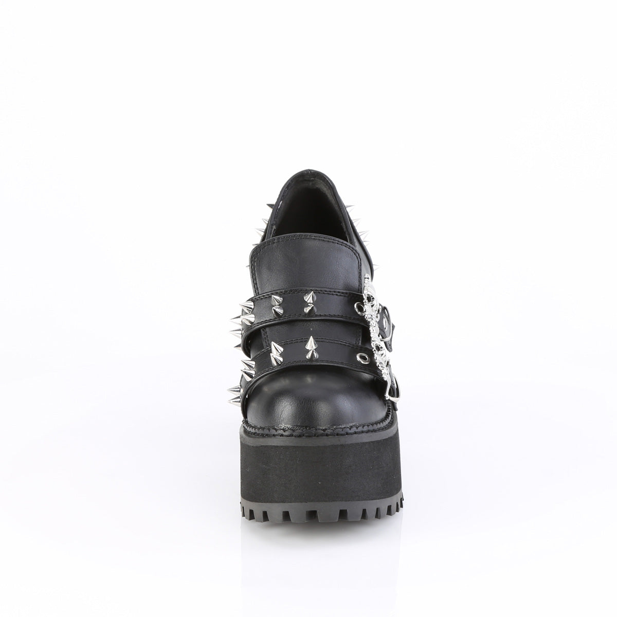 DemoniaCult ASSAULT-38 Blk Vegan Leather