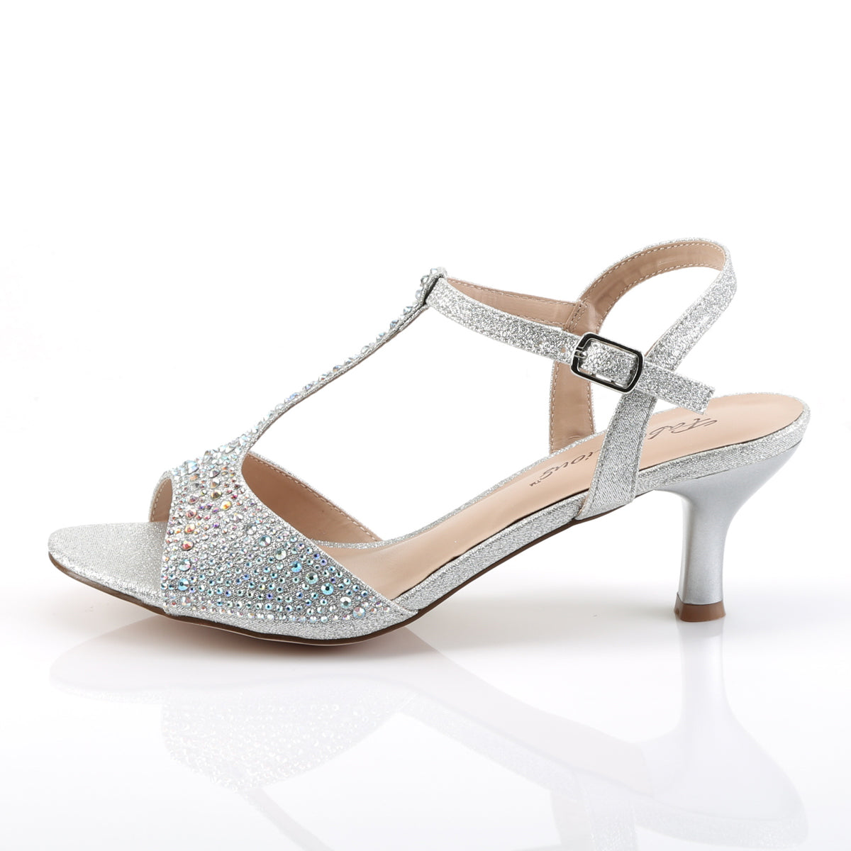 Fabulicious Sandali da donna AUDREY-05 tessuto scintillante SLV