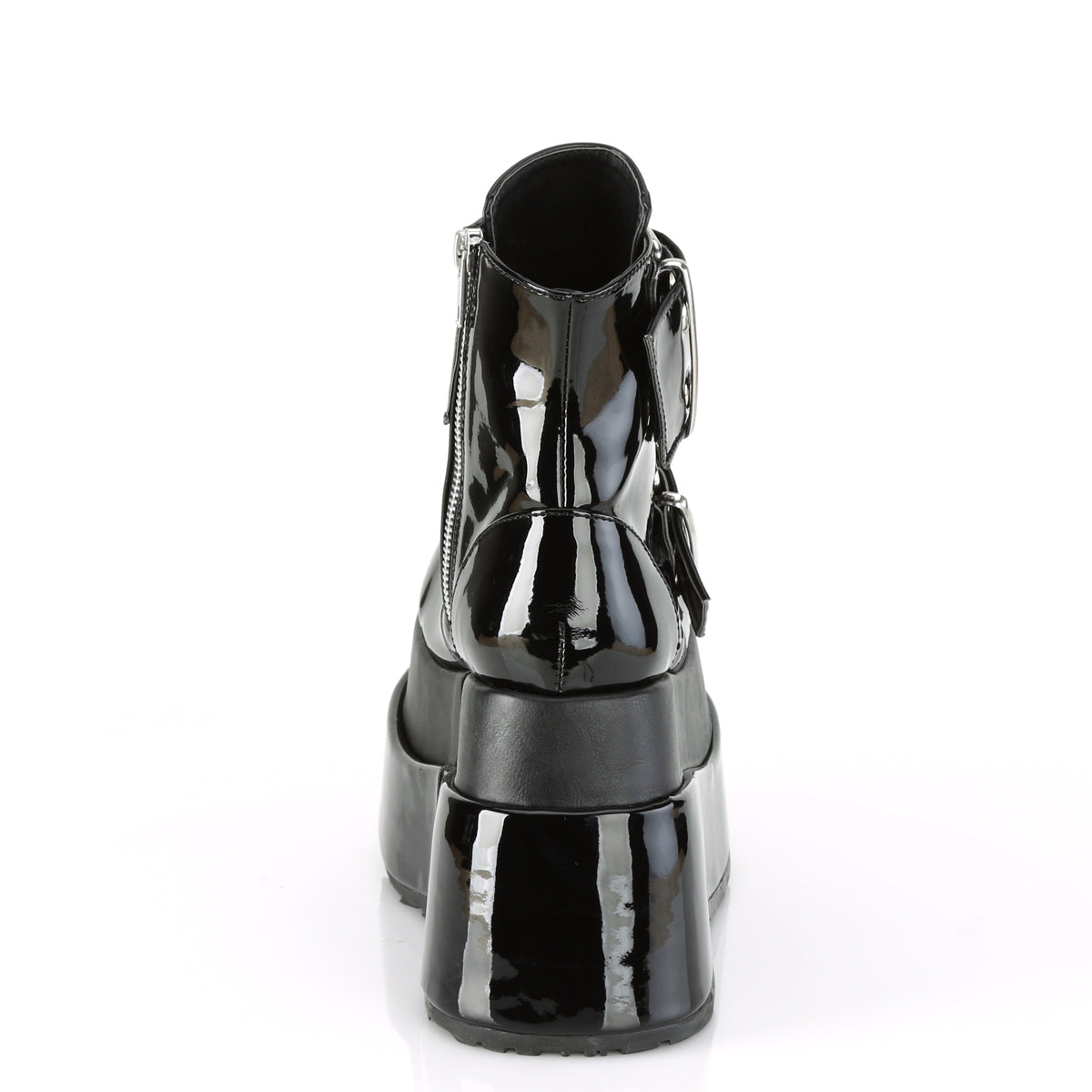 DemoniaCult Stivali alla caviglia femminile BEAR-104 pelle blk pat-vegan