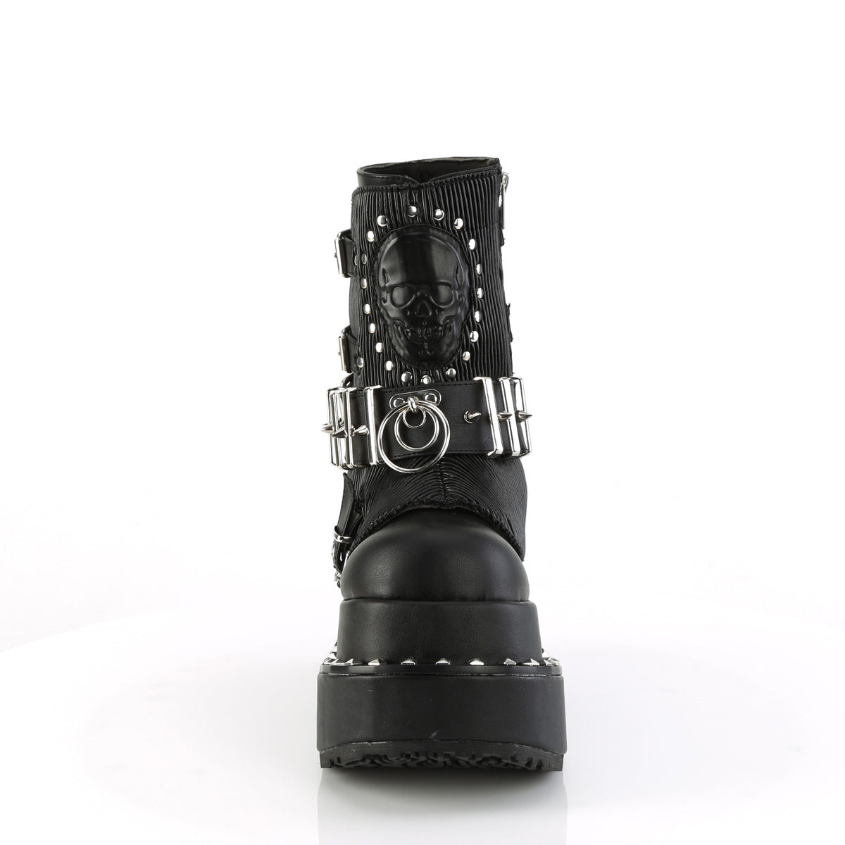 DemoniaCult Stivali alla caviglia BEAR-150 pelle vegana BLK