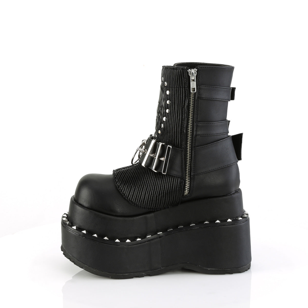 DemoniaCult Stivali alla caviglia BEAR-150 pelle vegana BLK