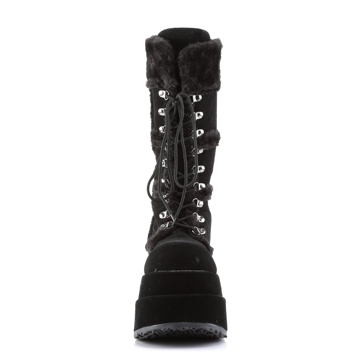 DemoniaCult Stivali da donna BEAR-202 BLK VEGAN SEDE