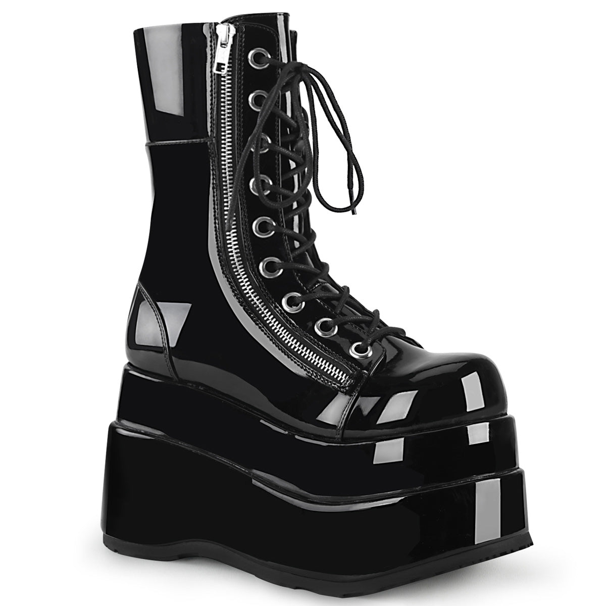 DemoniaCult Stivali da donna BEAR-265 blk pat