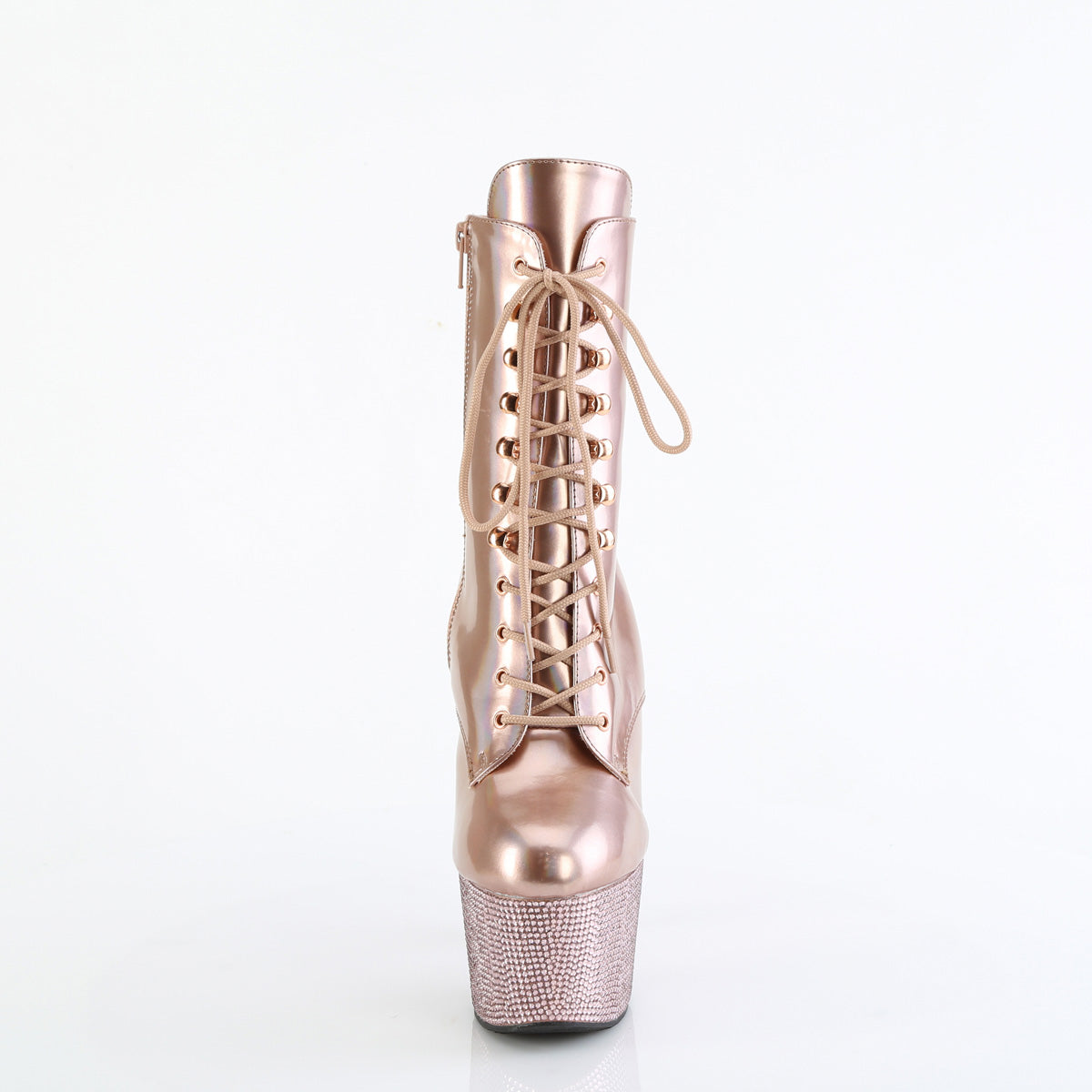 Pleaser Stivali alla caviglia BEJEWELED-1020-7 R. Gold Holo Pat/R. Gold Ab Rs