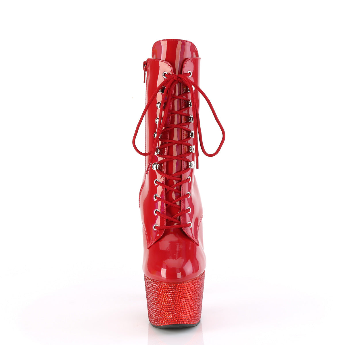 Pleaser Stivali alla caviglia BEJEWELED-1020-7 Holo Red Pat/Red Rs