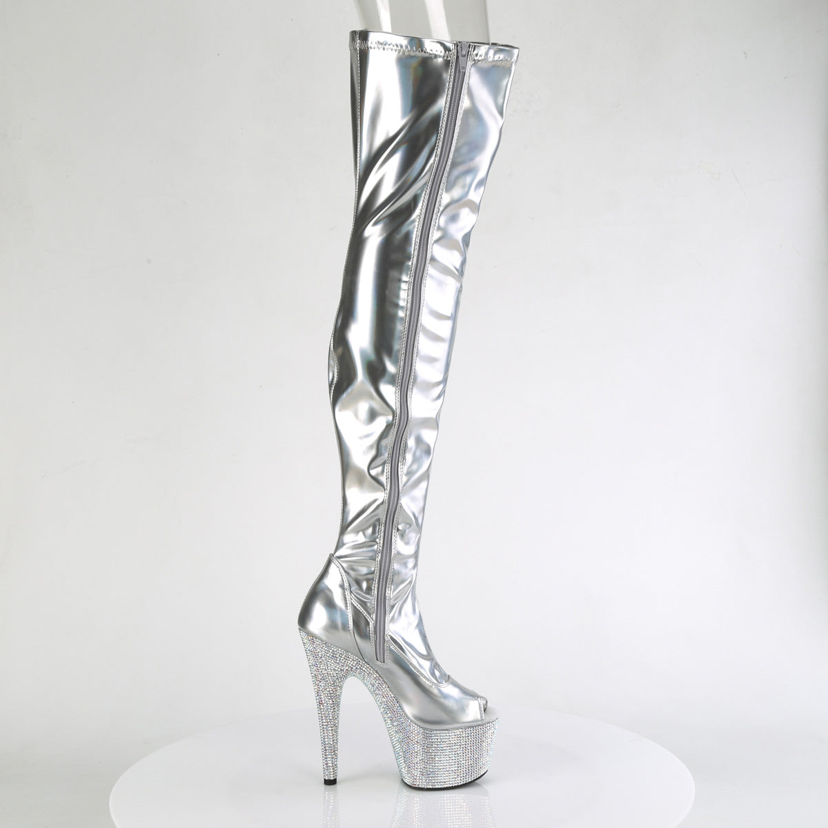 Pleaser Stivali BEJEWELED-3011-7 SLV STR HOLO PAT/SLV AB RS