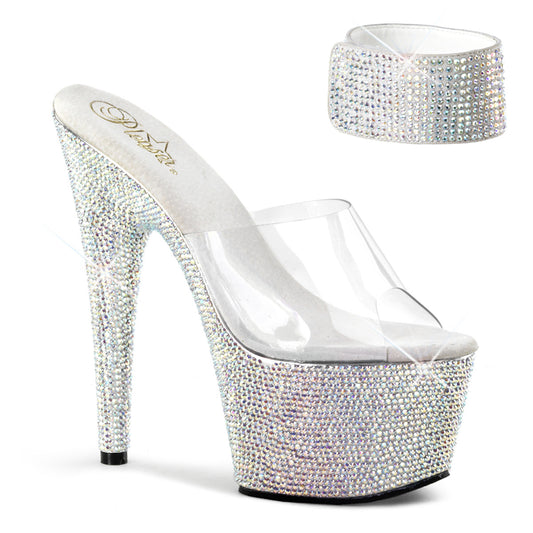 Pleaser Sandali da donna BEJEWELED-712RS CLR / SLV MULTI RS