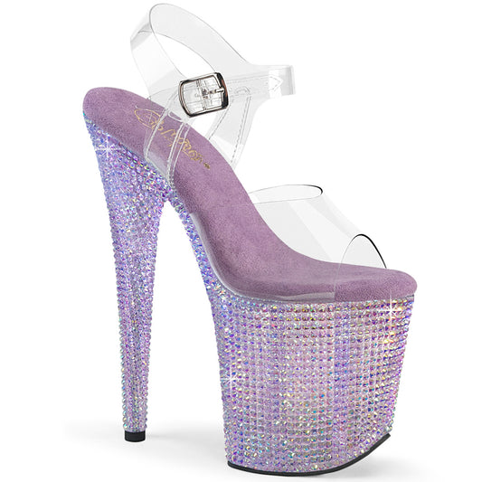 Pleaser   BEJEWELED-808rrs Clr/Lavender RS