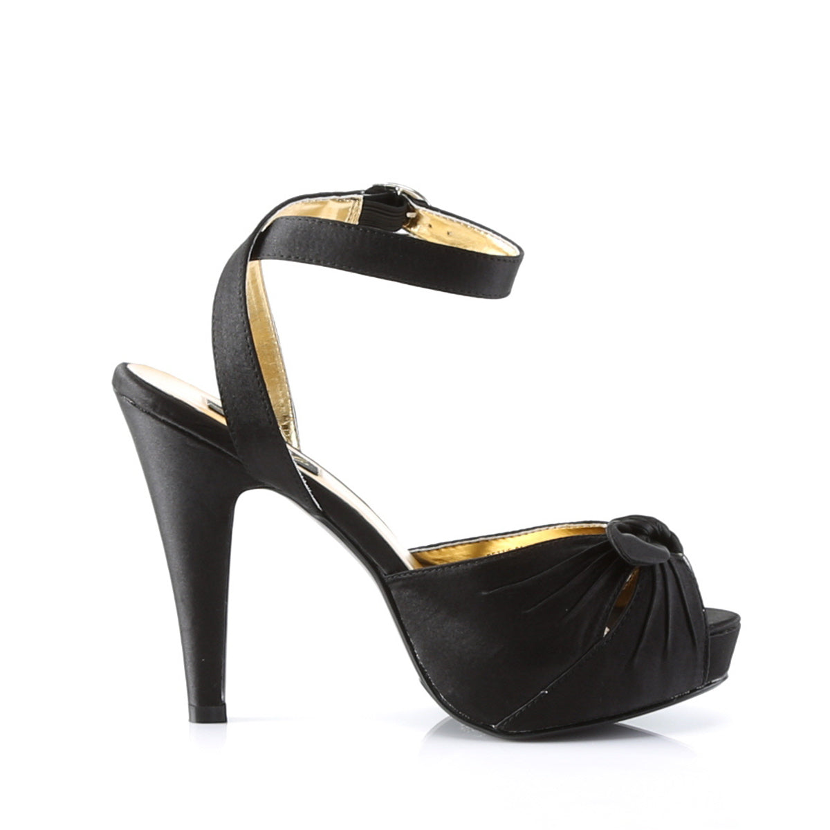 Pin Up Couture Pompe da donna BETTIE-04 Blk Satin.