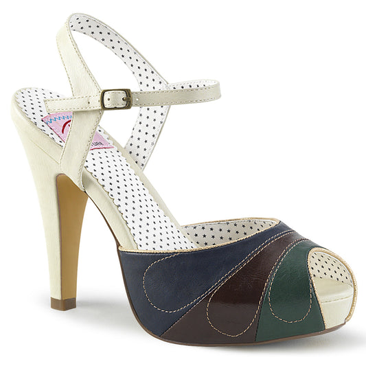 Pin Up Couture Pompe da donna BETTIE-27 Crema multipelle multipelle