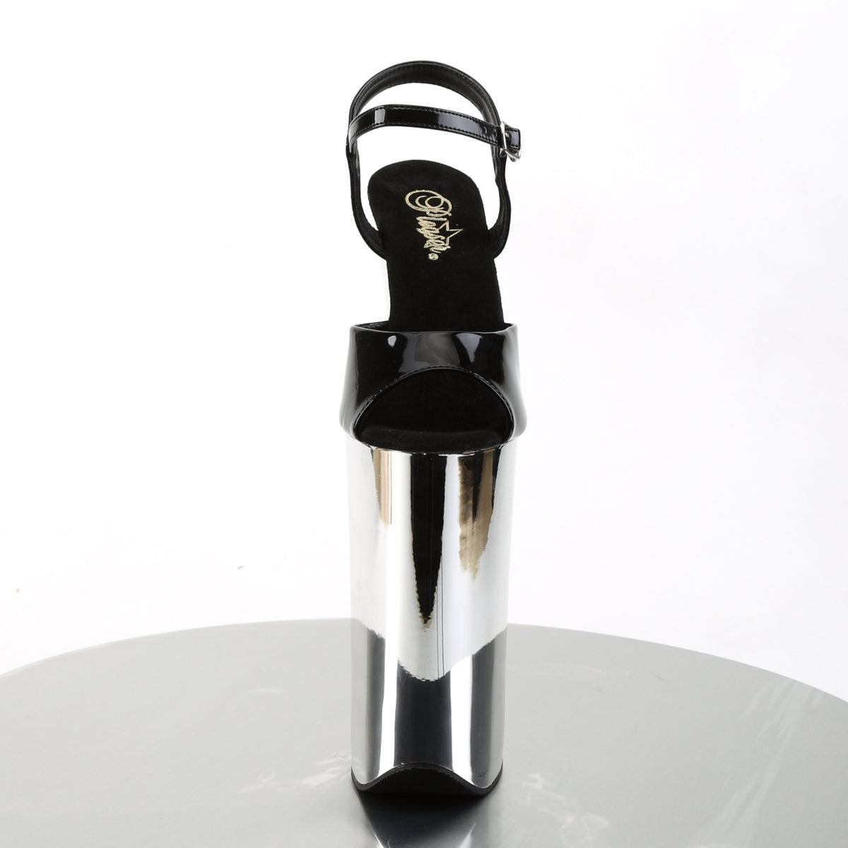 Pleaser Sandali da donna BEYOND-009 BLK / SLV Chrome