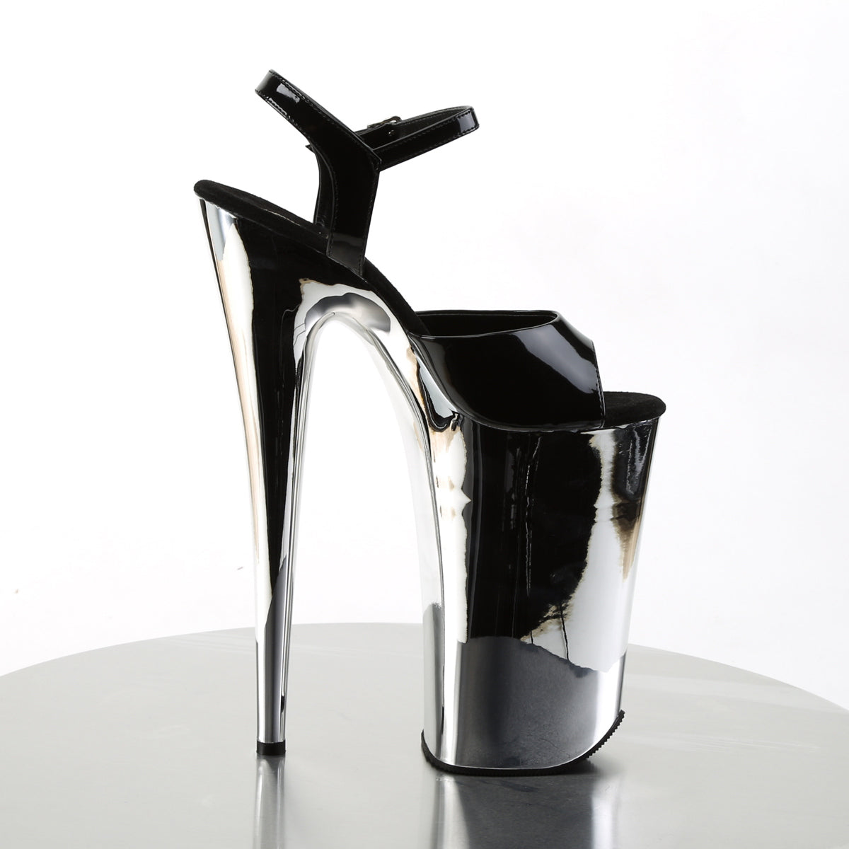 Pleaser Sandali da donna BEYOND-009 BLK / SLV Chrome