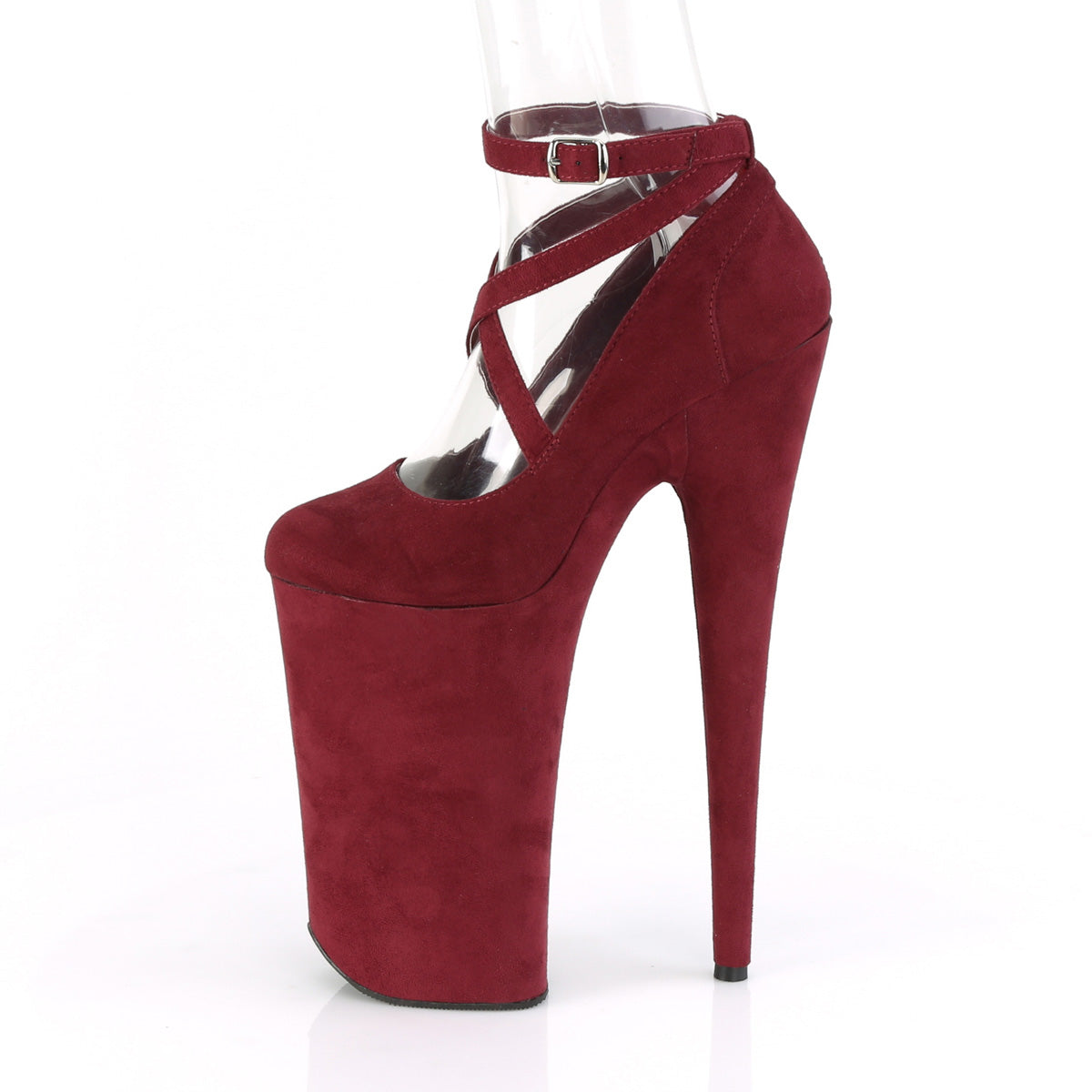 Pleaser Sandali da donna BEYOND-087FS Burgundy Faux Suede Suede / Burgundy Faux Suede