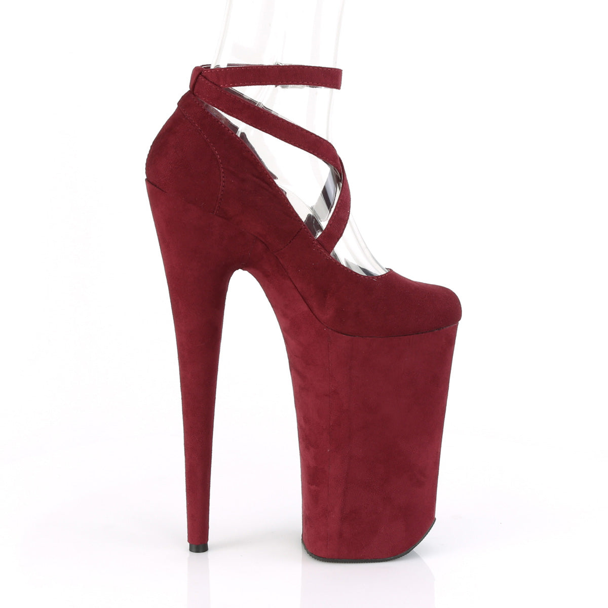 Pleaser Sandali da donna BEYOND-087FS Burgundy Faux Suede Suede / Burgundy Faux Suede