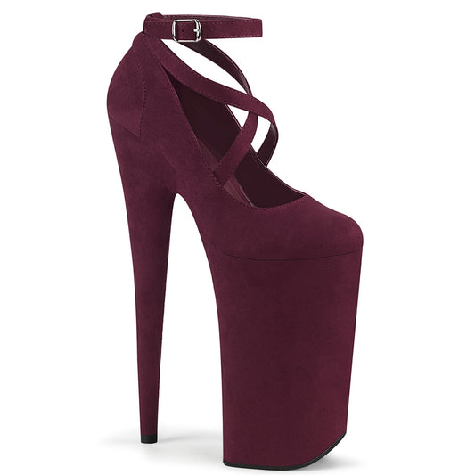 Pleaser Sandali da donna BEYOND-087FS Burgundy Faux Suede Suede / Burgundy Faux Suede