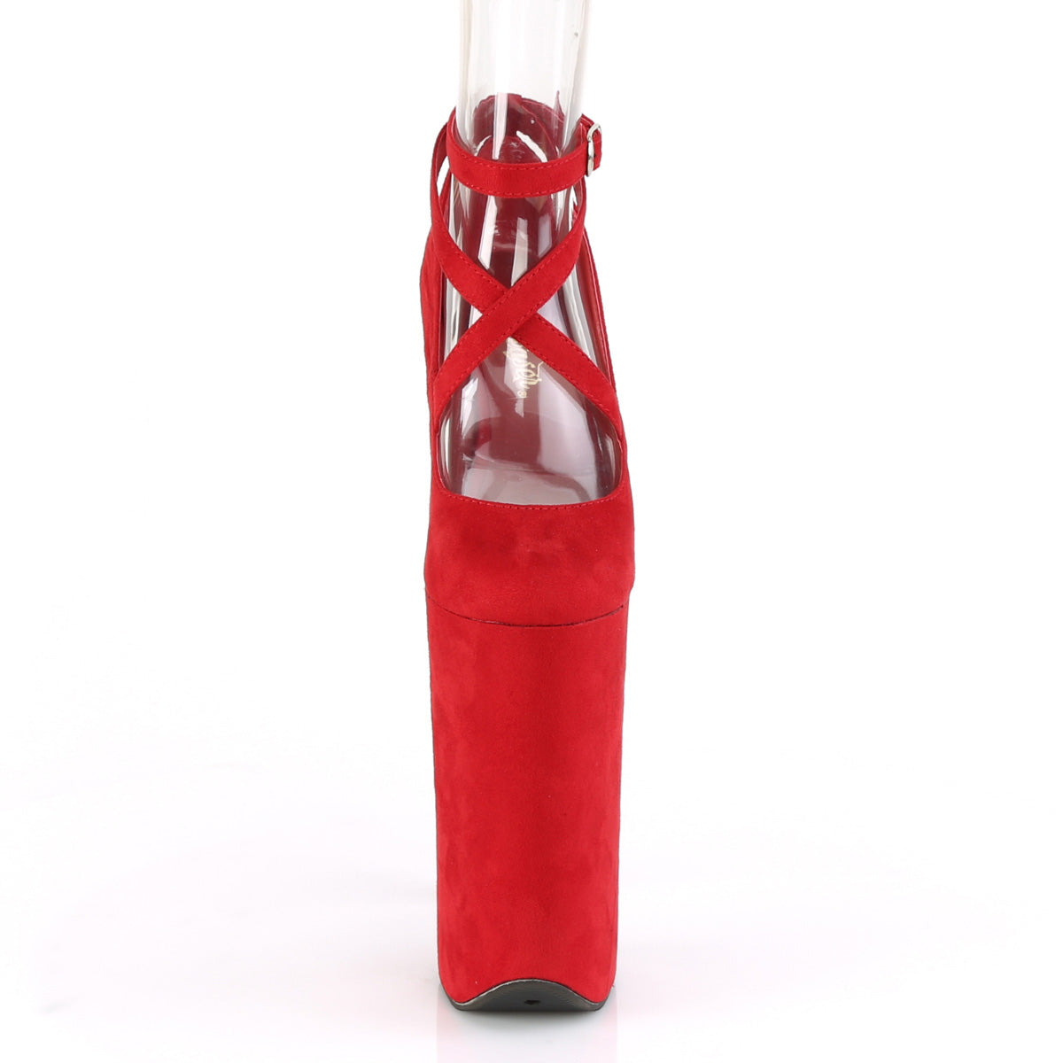 Pleaser Sandali da donna BEYOND-087FS RED FAUX Suede / Red Faux Suede