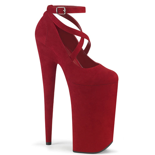 Pleaser Sandali da donna BEYOND-087FS RED FAUX Suede / Red Faux Suede