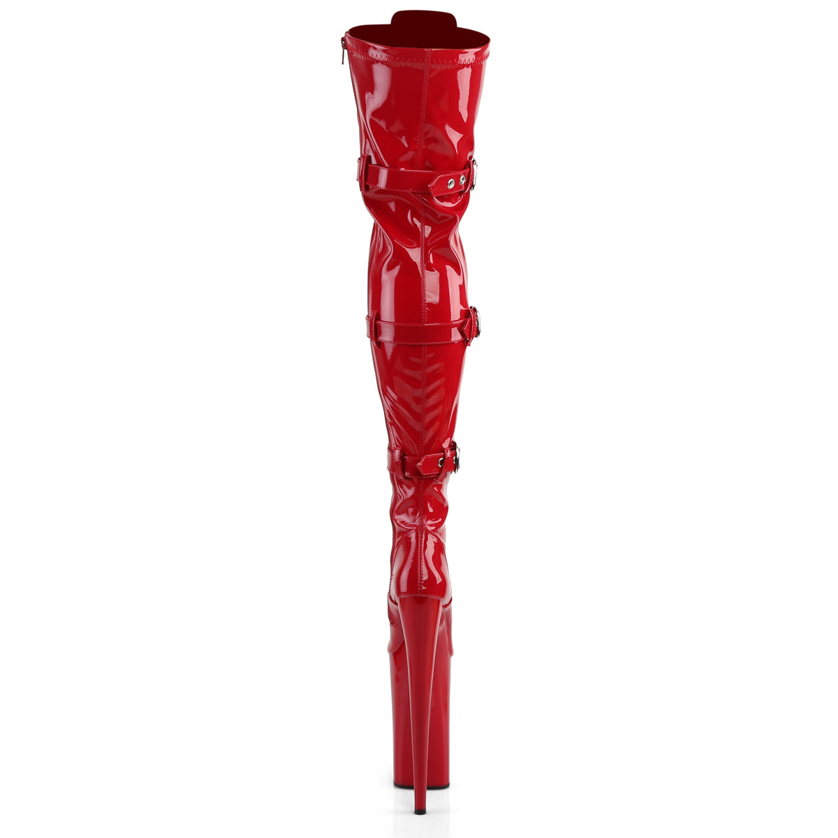 Pleaser Stivali da donna BEYOND-3028 Rosso Stretch Pat / Rosso